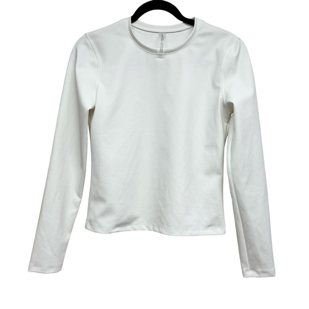 Outdoor Voices White Long Sleeve Performance Top Size S